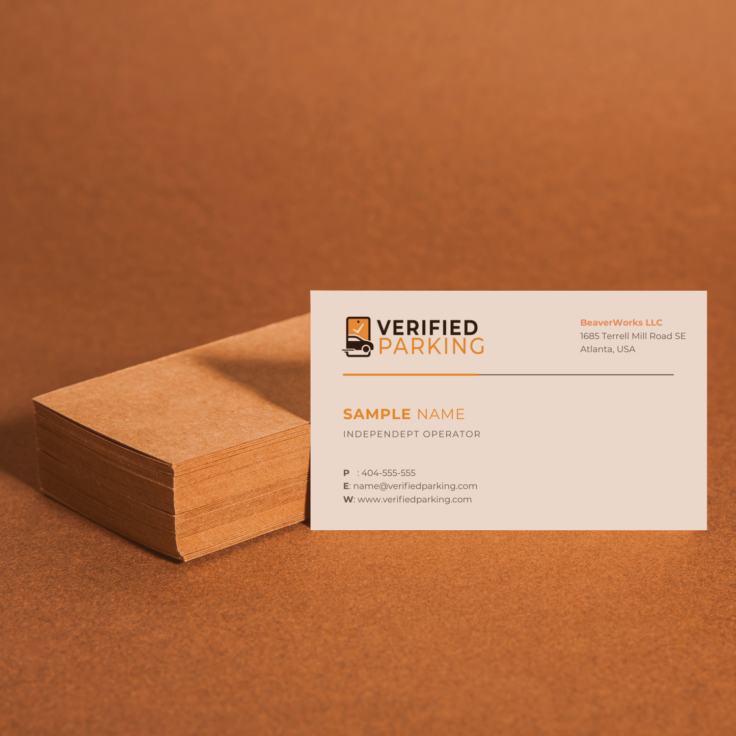 Verified Parking Business Cards – Operator Contact Cards
